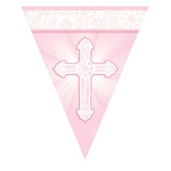 Amscan Communion Pennant Banner - Pink