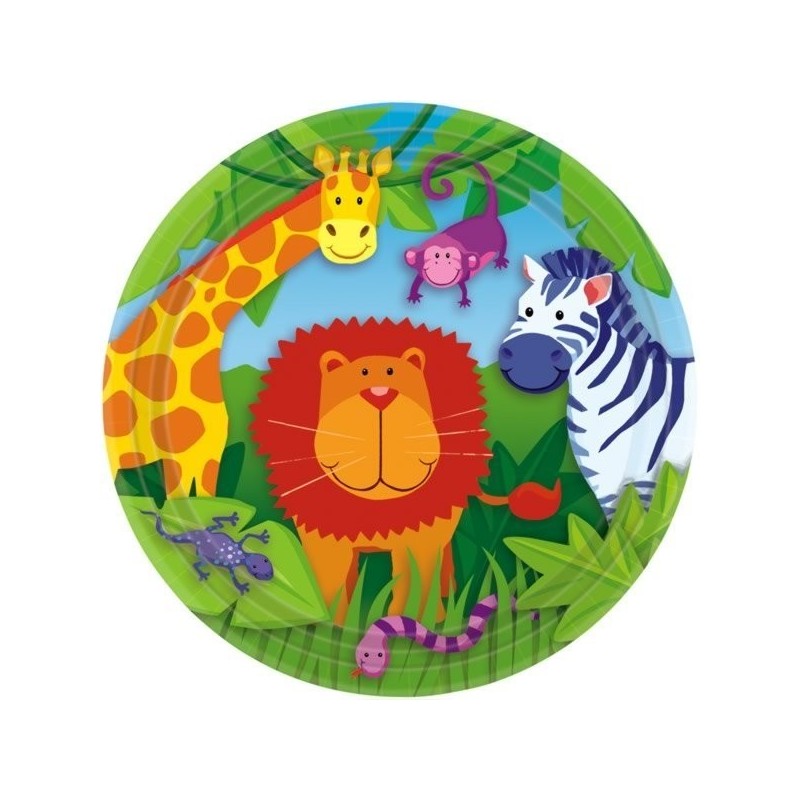 Amscan Plates - Jungle Animals