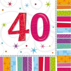 Amscan Radiant Birthday Napkins - 40