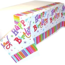 Amscan Plastic Tablecover - Radiant Birthday