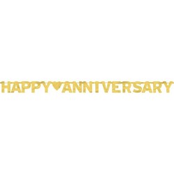 Amscan Foil Letter Banner - Anniversary Gold