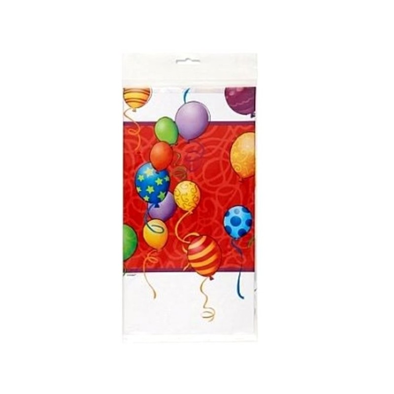 Unique Party Plastic Tablecover - Birthday Balloons