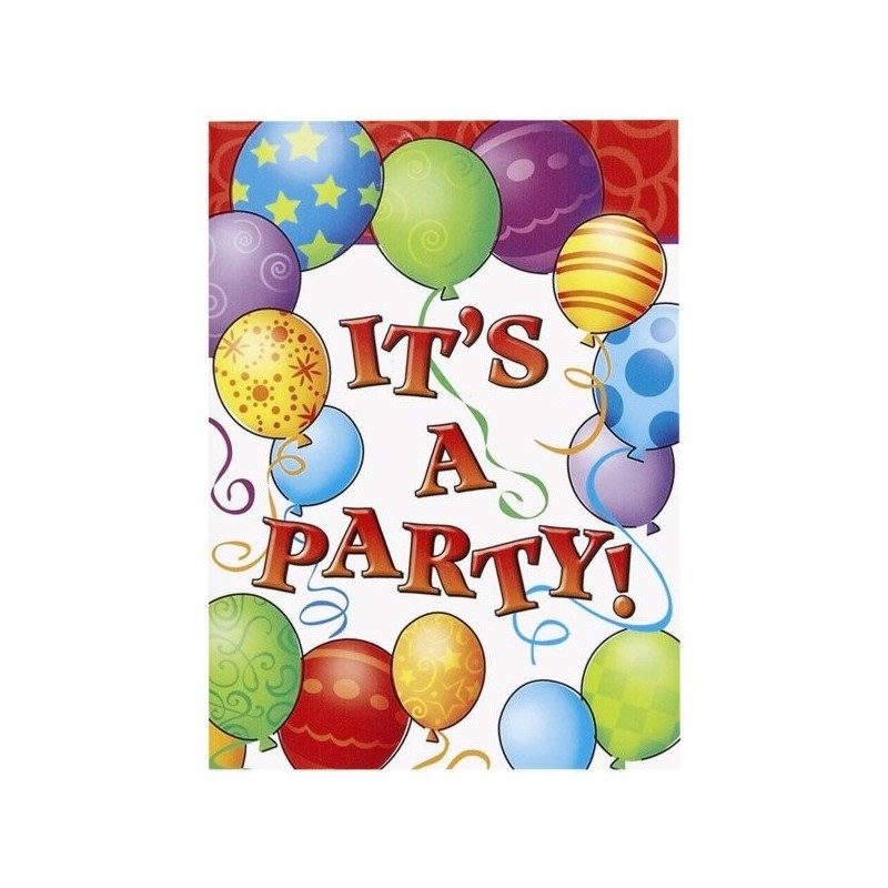 Unique Party Invites - Birthday Balloons