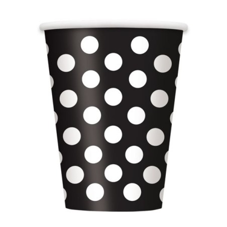 Unique Party 12oz Cups - Black Dots