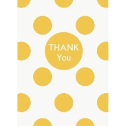 Unique Party Thank You Notes - Yellow Dots