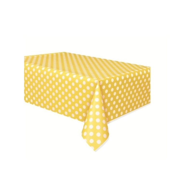 Unique Party Tablecover - Yellow Dots