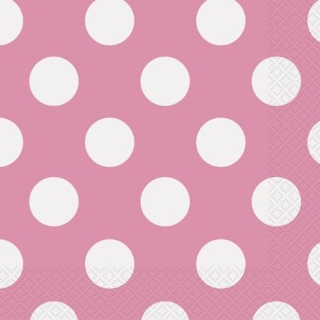 Unique Party Lunch Napkins - Hot Pink Dots