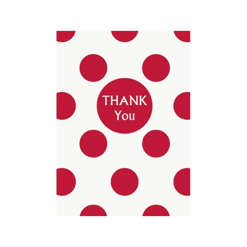Unique Party Thank You Notes - Ruby Red Dots