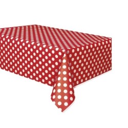 Unique Party Tablecover - Ruby Red Dots