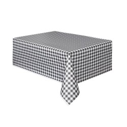 Unique Party Tablecover - Black Gingham
