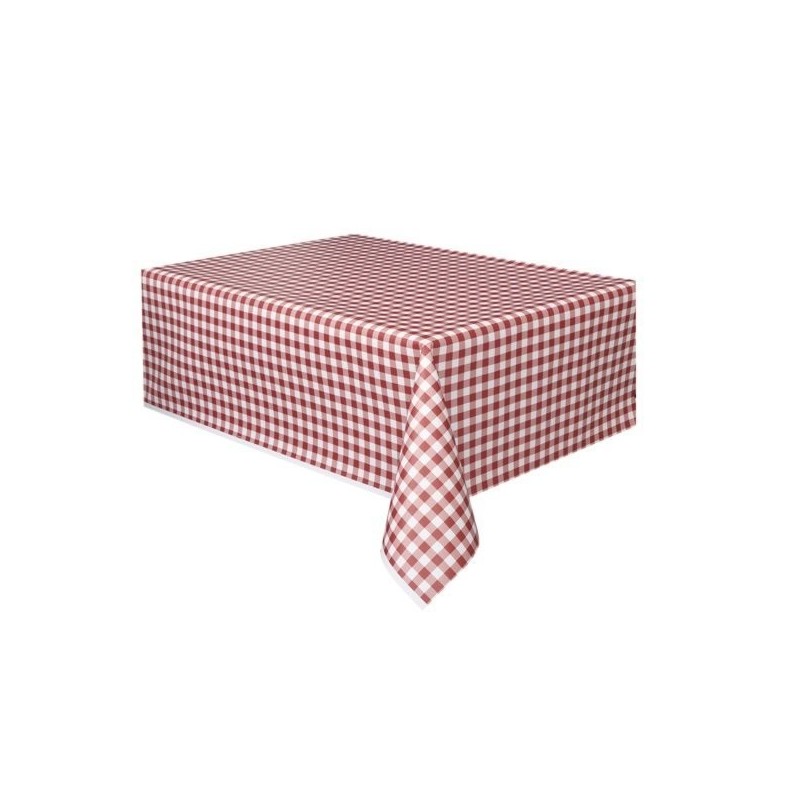 Unique Party Tablecover - Red Gingham