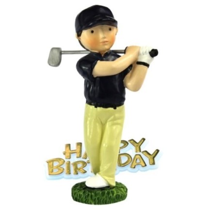 Creative Party Cake Topper - Golfer & Motto