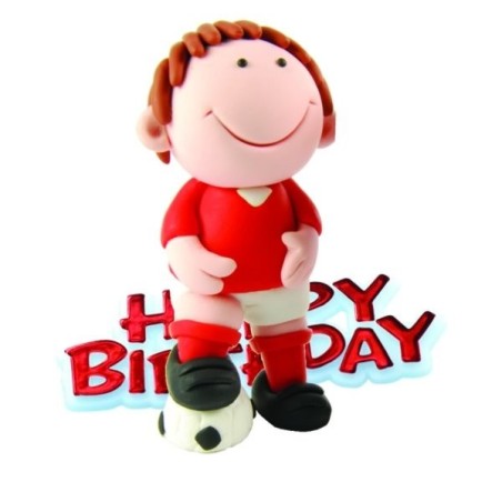 Creative Party Cake Topper - Football & Red Motto