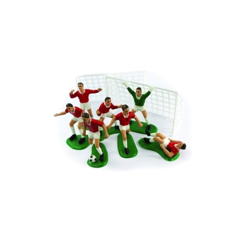 Creative Party Cake Topper - Red Footballer Set