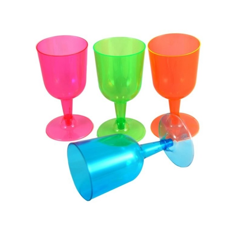Creative Party Assorted Plastic Wine Glasses