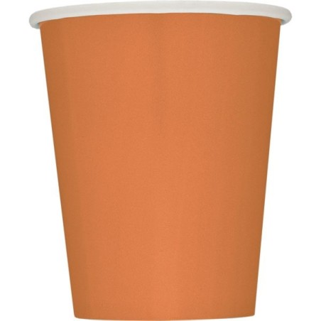 Unique Party 9oz Cups - Pumpkin Orange