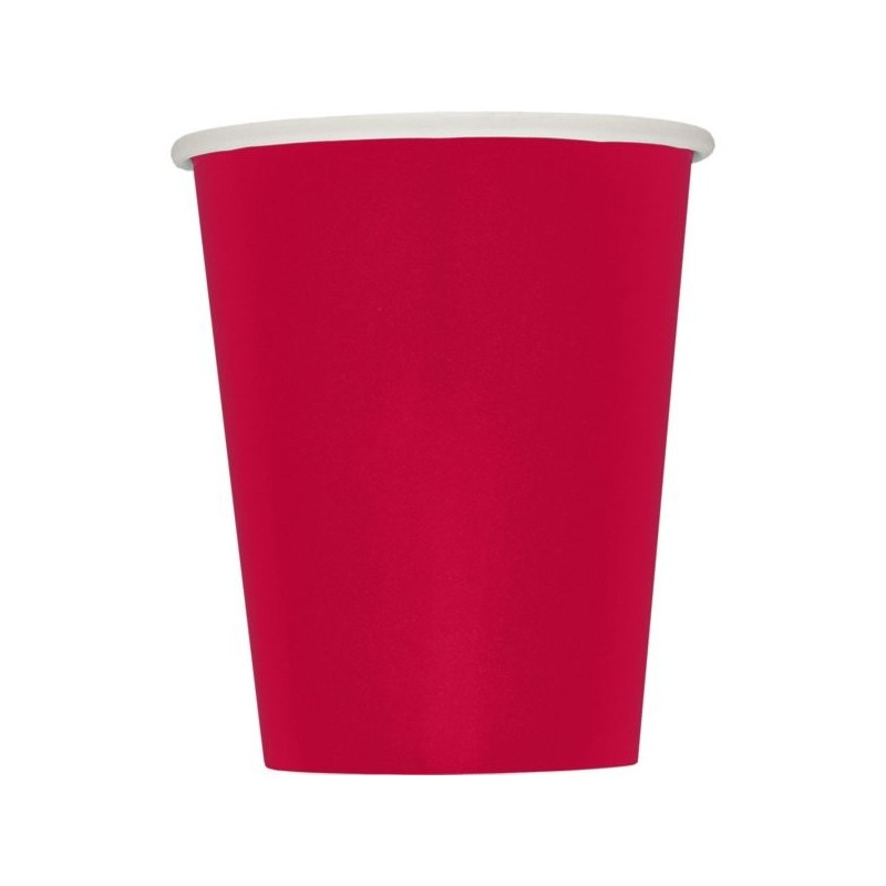 Unique Party 9oz Cups - Ruby Red