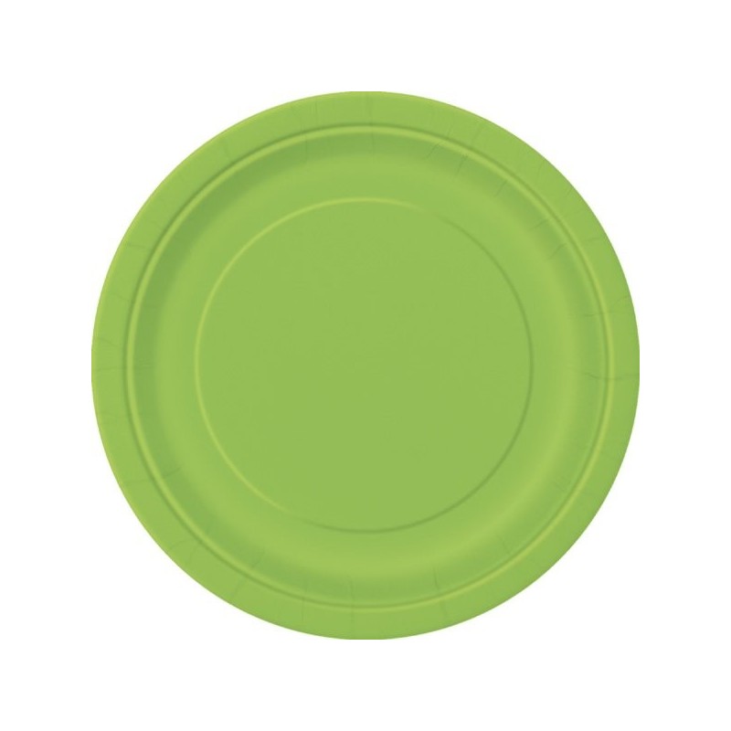 Unique Party 9 Inch Plates - Lime Green