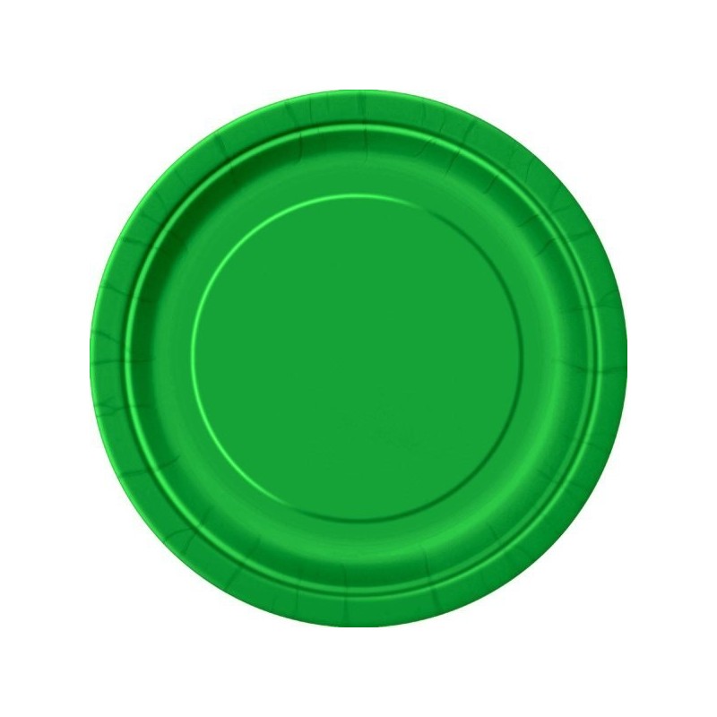 Unique Party 9 Inch Plates - Emerald Green
