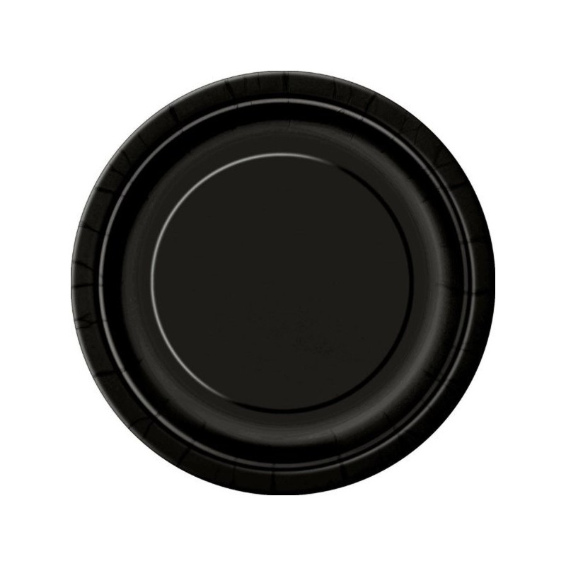 Unique Party 9 Inch Plates - Midnight Black