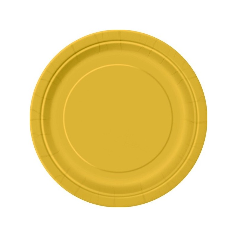 Unique Party 9 Inch Plates - Gold