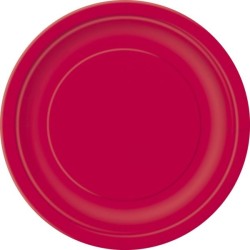 Unique Party 9 Inch Plates - Ruby Red