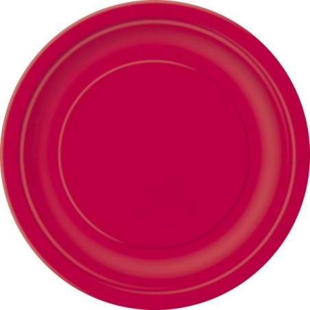 Unique Party 9 Inch Plates - Ruby Red
