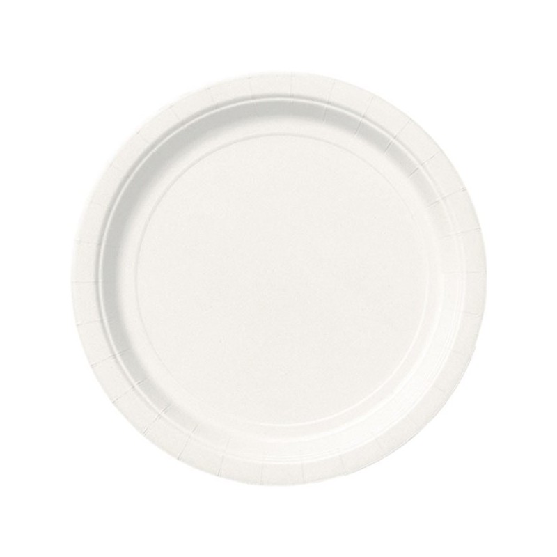 Unique Party 9 Inch Plates - Bright White