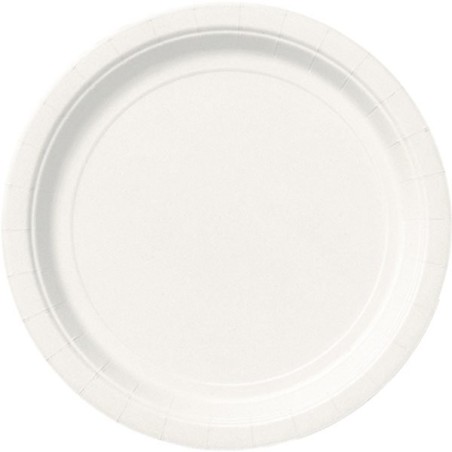 Unique Party 9 Inch Plates - Bright White