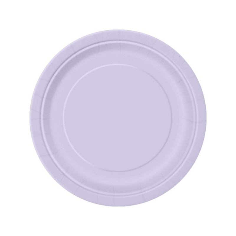 Unique Party 9 Inch Plates - Lavender