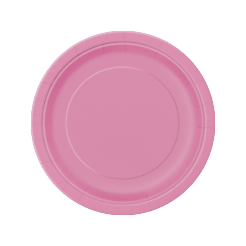 Unique Party 9 Inch Plates - Hot Pink