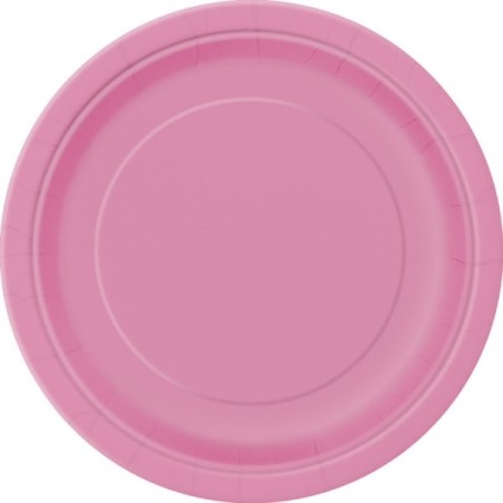 Unique Party 9 Inch Plates - Hot Pink