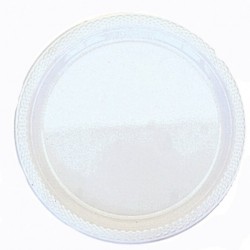 Amscan 22.8cm Plastic Plates - Frosty White