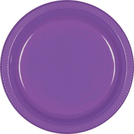Amscan 22.8cm Plastic Plates - Purple
