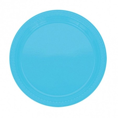 Amscan 22.8cm Plastic Plates - Carribean Blue