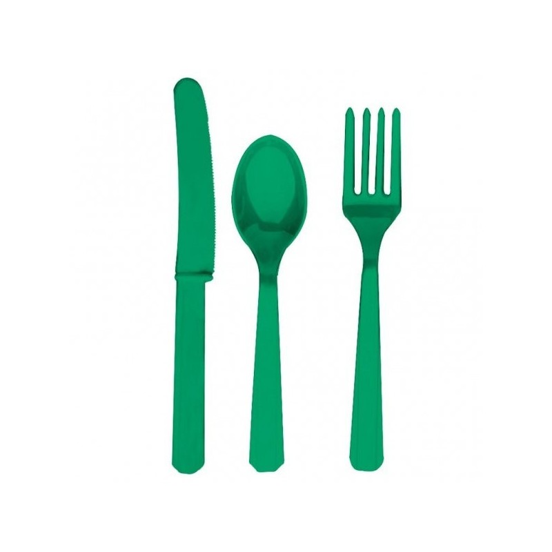 Amscan Cutlery Assortment - Festive Green