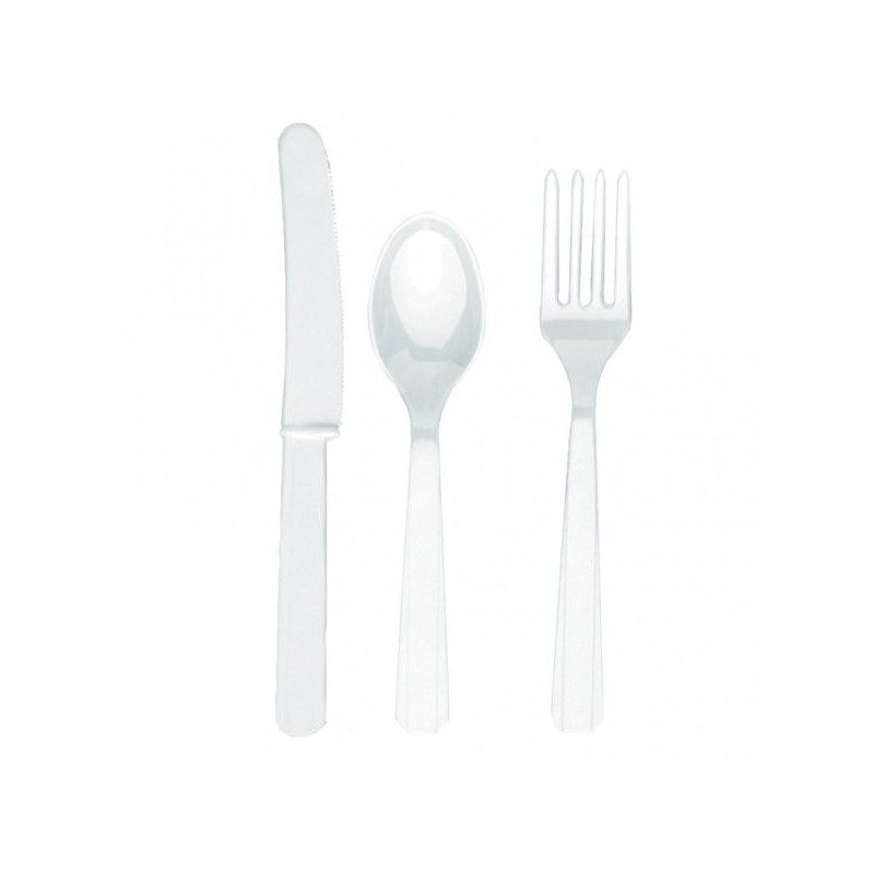 Amscan Cutlery Assortment - Frosty White
