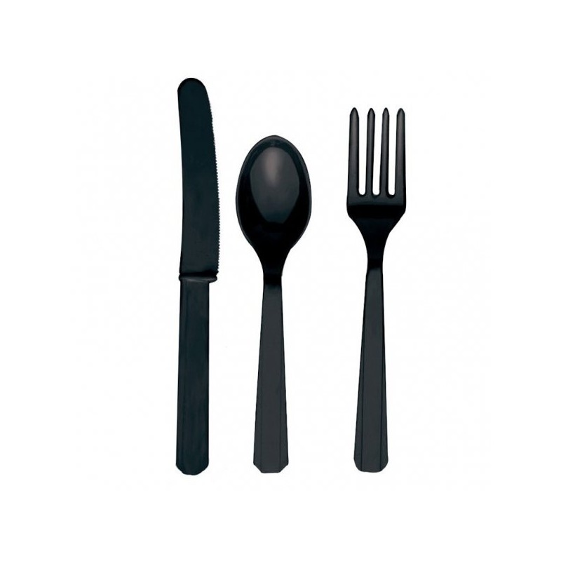 Amscan Cutlery Assortment - Jet Black