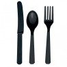 Amscan Cutlery Assortment - Jet Black