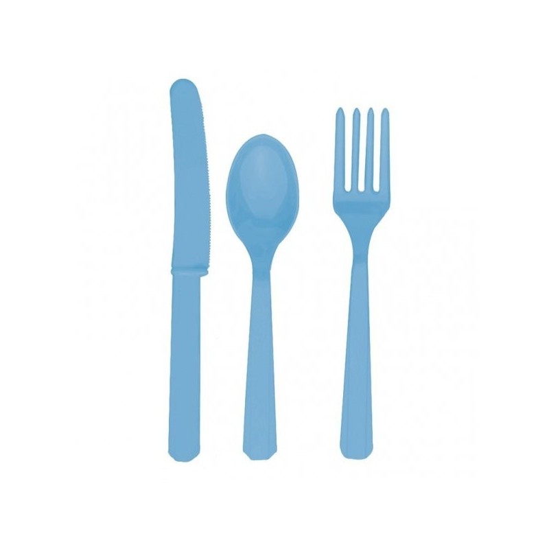 Amscan Cutlery Assortment - Powder Blue