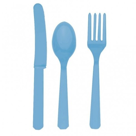Amscan Cutlery Assortment - Powder Blue