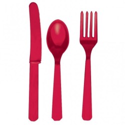 Amscan Cutlery Assortment - Apple Red