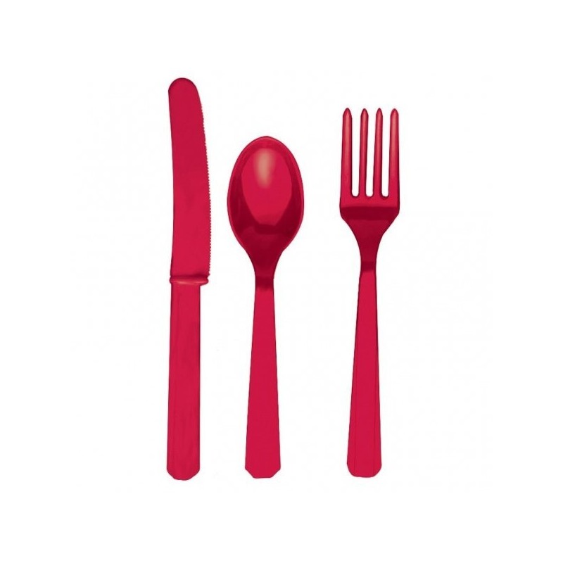 Amscan Cutlery Assortment - Apple Red