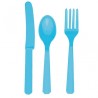 Amscan Cutlery Assortment - Carribean Blue