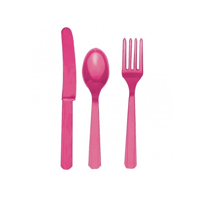Amscan Cutlery Assortment - Magenta