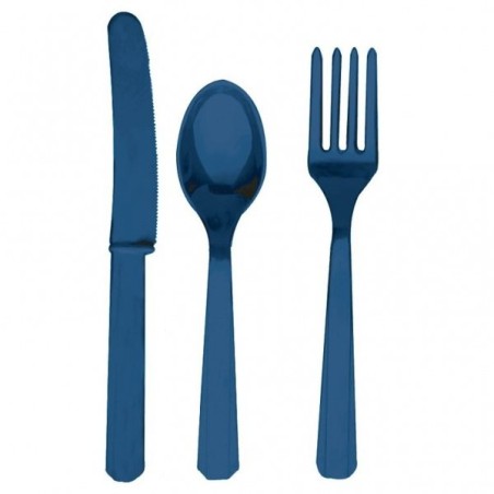 Amscan Cutlery Assortment - Navy Flag Blue