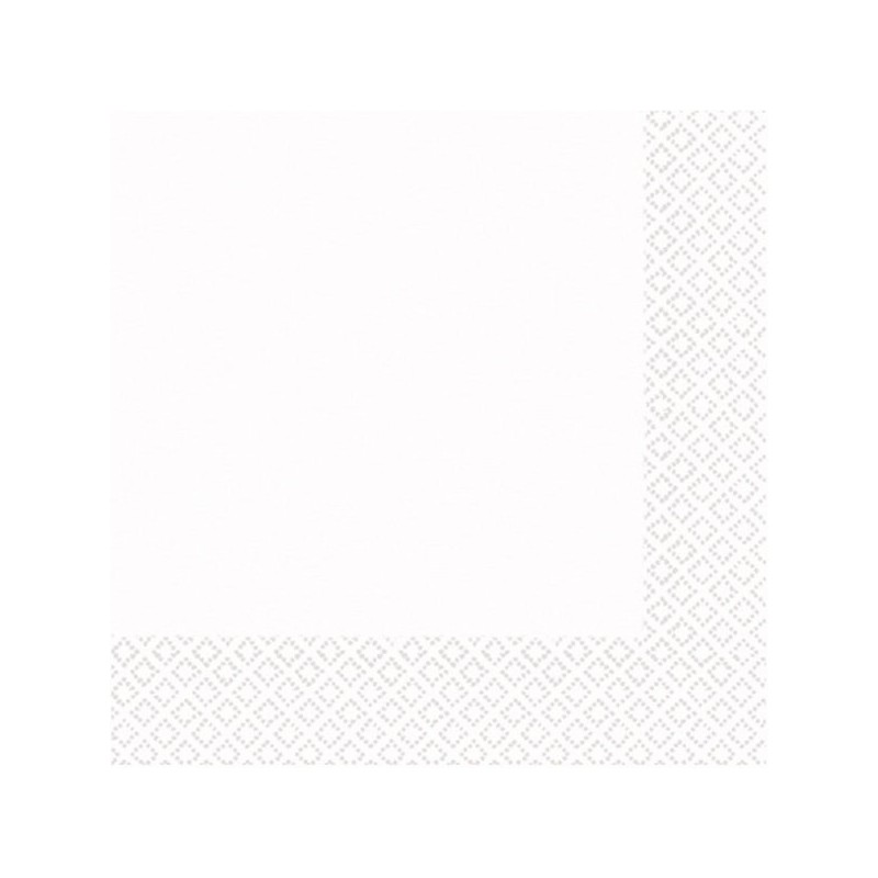 Amscan 2 Ply Lunch Napkins - Frosty White