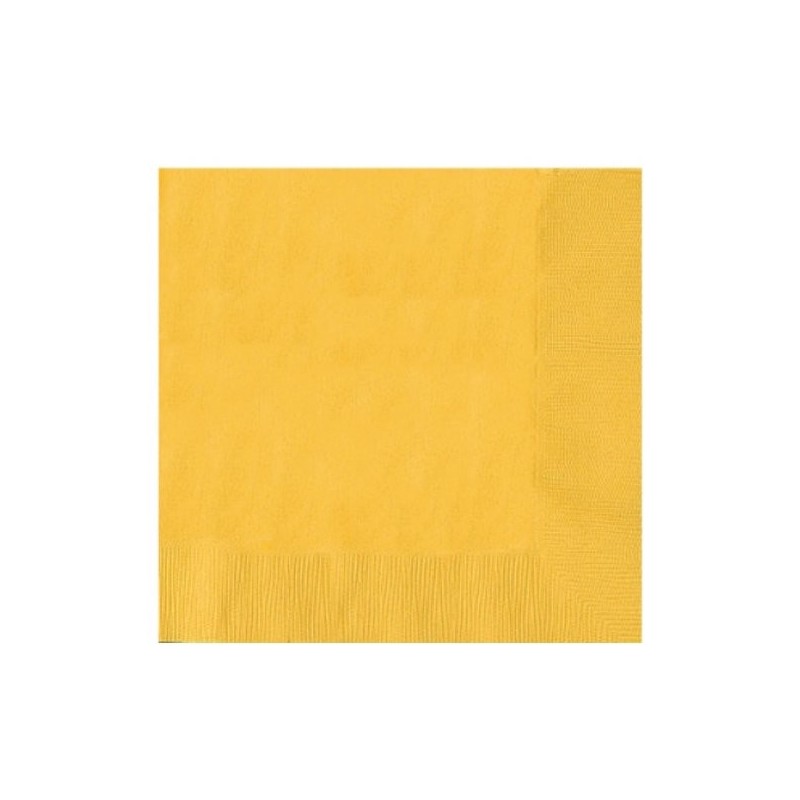 Amscan 2 Ply Lunch Napkins - Sunshine Yellow