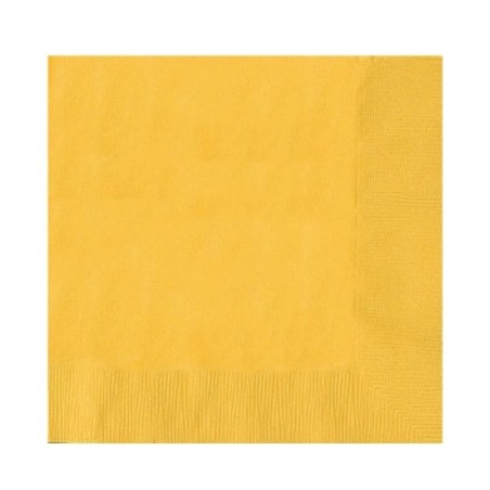 Amscan 2 Ply Lunch Napkins - Sunshine Yellow