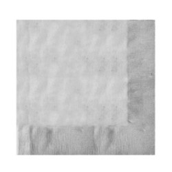 Amscan 2 Ply Lunch Napkins - Silver